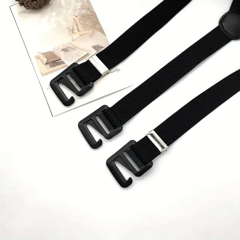 Suspenders Belt for Men 4cm Wide X-Back with 3 Plastic Gripper