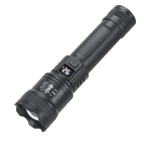Powerful LED Zoomable Tactical Flashlight USB Rechargeable Emergency