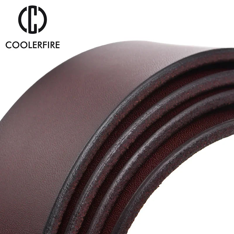Men's Belt Genuine Leather Luxury Designer Vintage Pin Buckle for