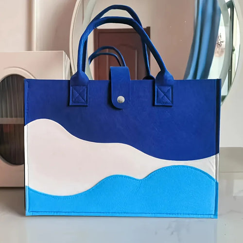 1PC Fashion Striped Canvas Women's Tote Bag-Multifunctional Commuter