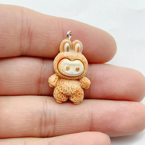 10pcs Cartoon Resin Animal Charm Pendant Earrings Keychain Bracelet