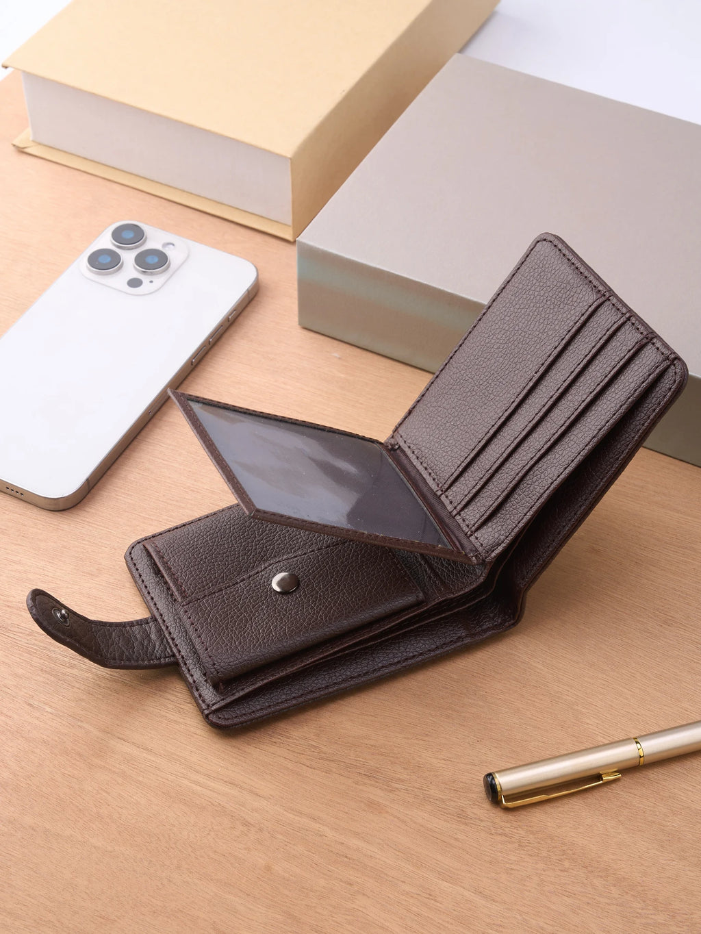 Men Wallets Leather Zipper Purse Man Slim Card Horders Quality Male