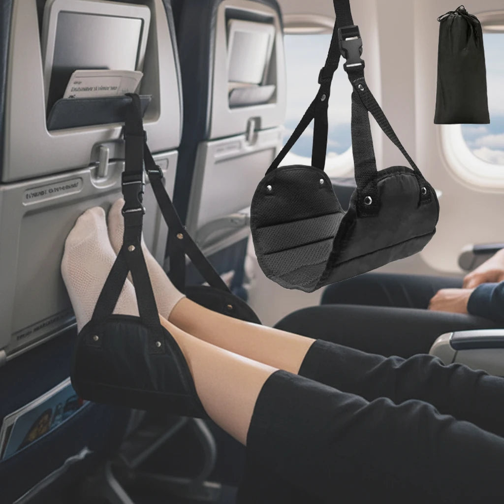 Portable Adjustable Leg Hammock with Comfortable Foot Rest for