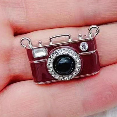 10pcs Retro Brown Camera Double Hanging Pendant Handmade DIY Bracelet
