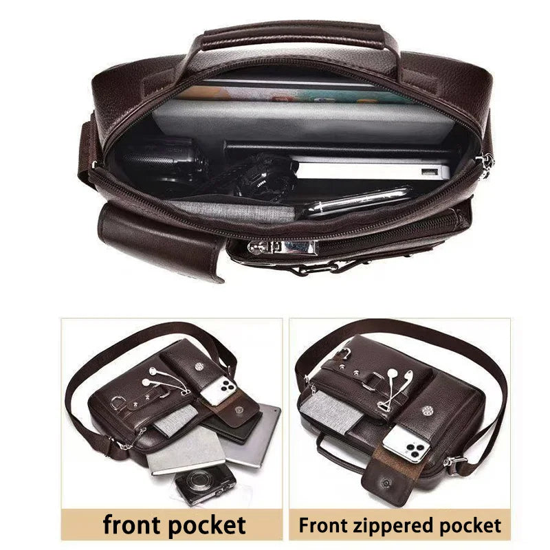 Men's Retro Messenger Bag with Waterproof Design, Large Capacity