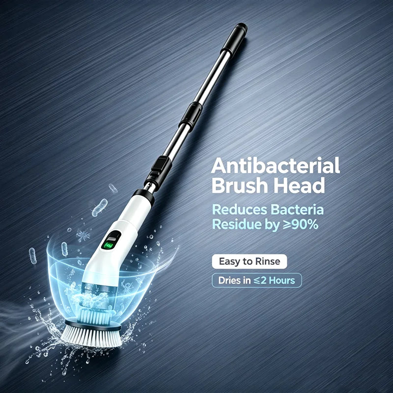 Household Cordless Spin Scrubber Multipurpose Cleaning Brush  Kitchen