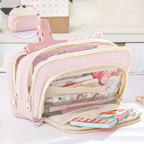 A Large-capacity Multi-layers Pencil Case Simple Multi-purpose Student