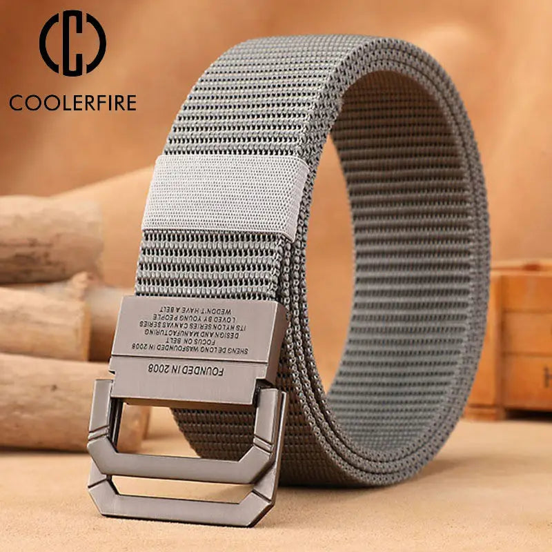 Men Belt Nylon Webbing Fabric Tactical Army Canvas Casual Fashion