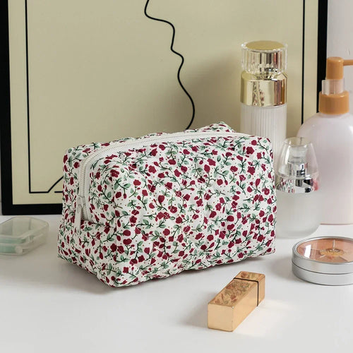 Floral Printed Lipstick Storage Makeup Bag Women's Cosmetic Bag Beauty
