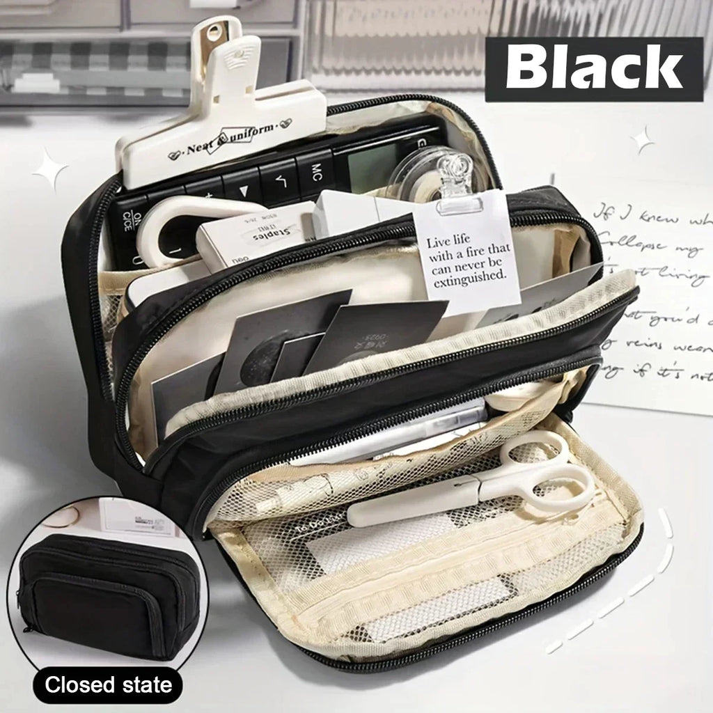 A Large-capacity Multi-layers Pencil Case Simple Multi-purpose Student