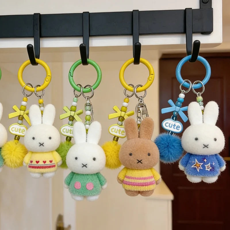 Miffy Cute Creative Fashion Plush Keychain Portable Decorative Rabbit