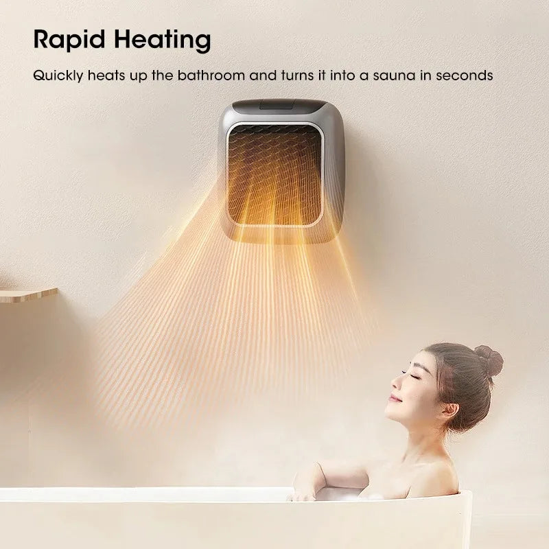 Mini Wall Mounted Electric Heater 400W with Remote Control Small Hot