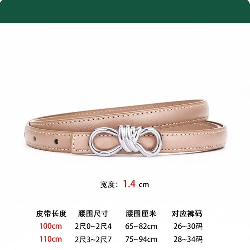 Ladies' Leather Belt with a Personalised Knot Dress and Trousers with