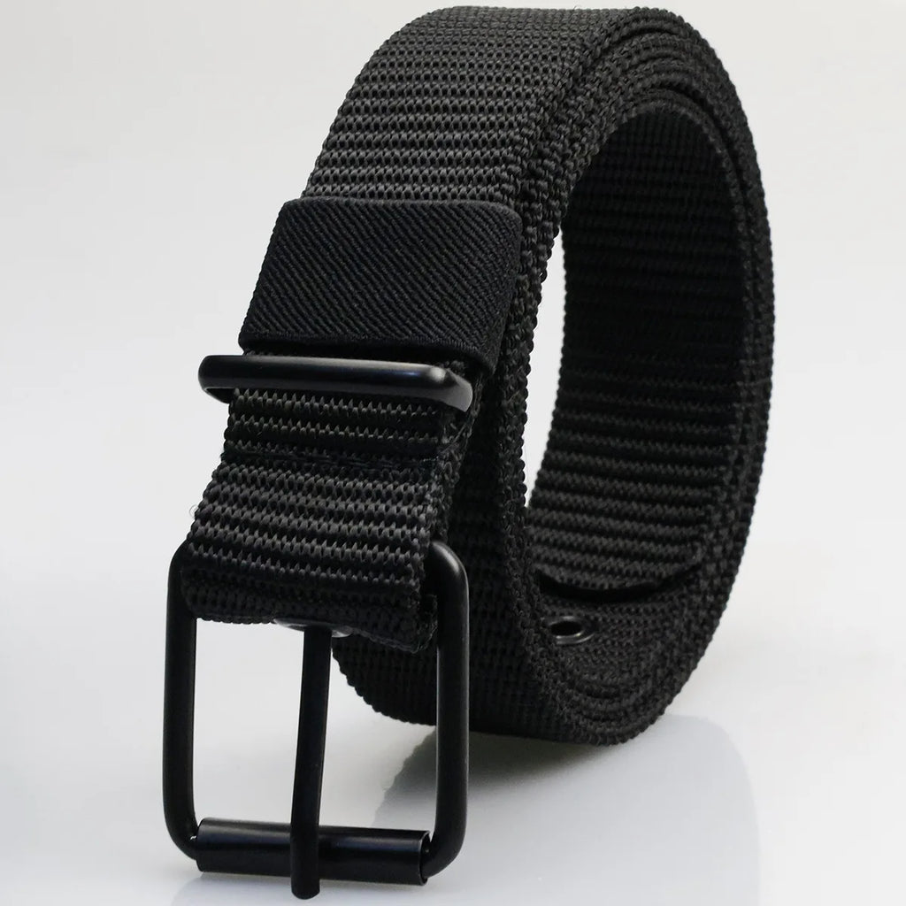 New Porous Pin Buckle Canvas Belts Men's Fashion Versatile Belt