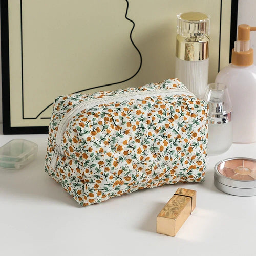 Floral Printed Lipstick Storage Makeup Bag Women's Cosmetic Bag Beauty