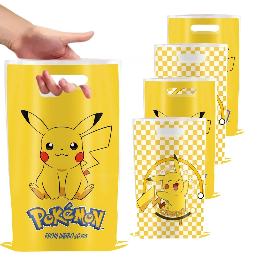 10-50pcs Pokémon themed Birthday Gift Bags Plastic Candy Treasure Hunt