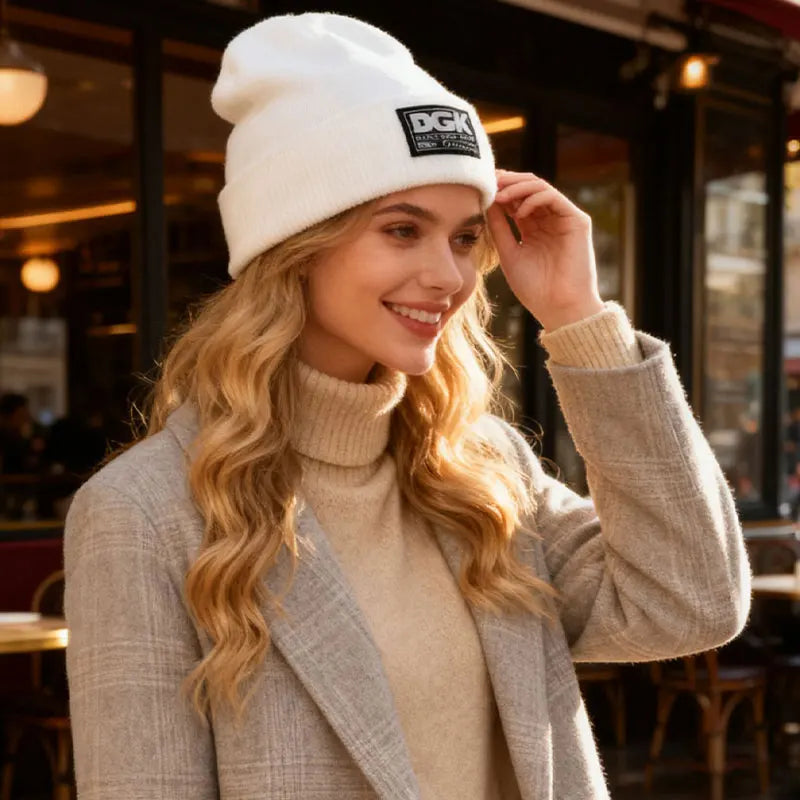 Knitted hat trendy letter pullover cap for men and women, outdoor warm