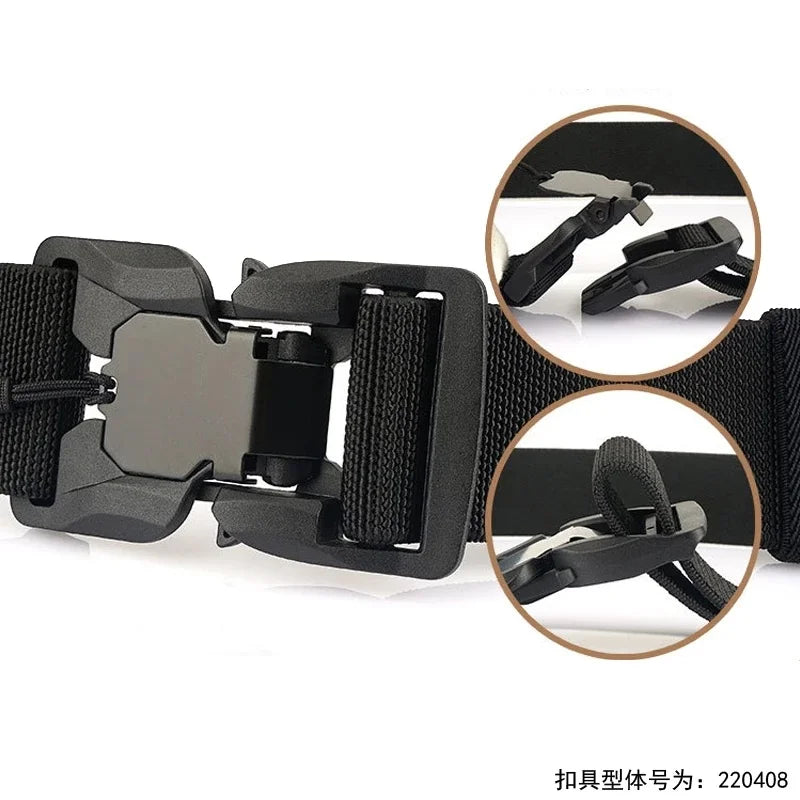 Belt Magnetic Buckle Quick Release Tactical Elastic Belt Casual
