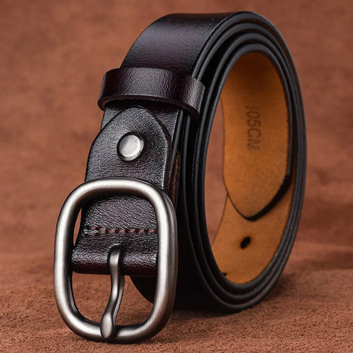 VATLTY 95cm-115cm Women's Leather Belt 2.8cm Natural Cowhide Trousers