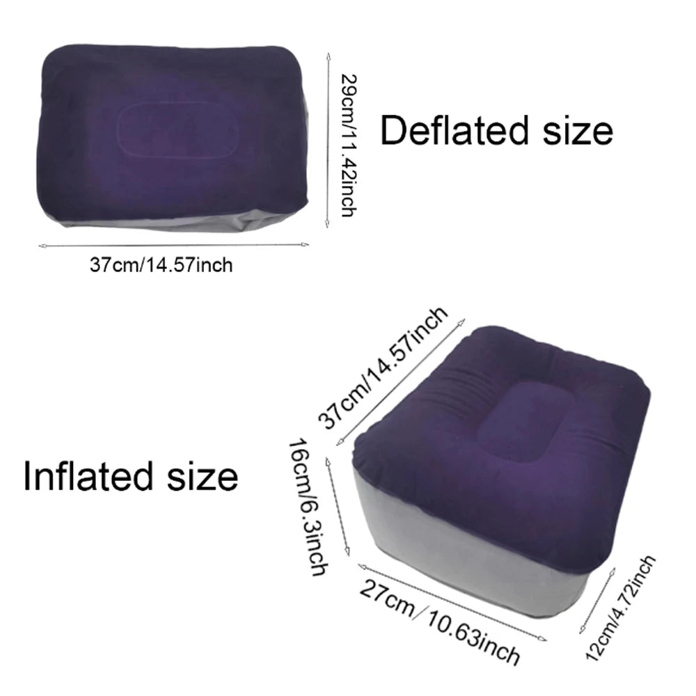 Inflatable Footrest Pillow PVC Foot Rest Air Pillow Cushion for Travel