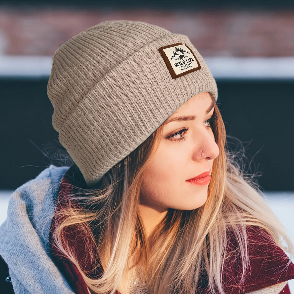 WRELS Outdoor Fleece Hat Winter Warm Windproof unisex