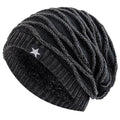 New Unisex Slouchy Winter Hats Add Fur Lined Men And Women Warm Beanie