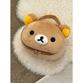 New Cute Rilakkuma Bear Girl Plush Elliptical Stereoscopic Makeup Bag
