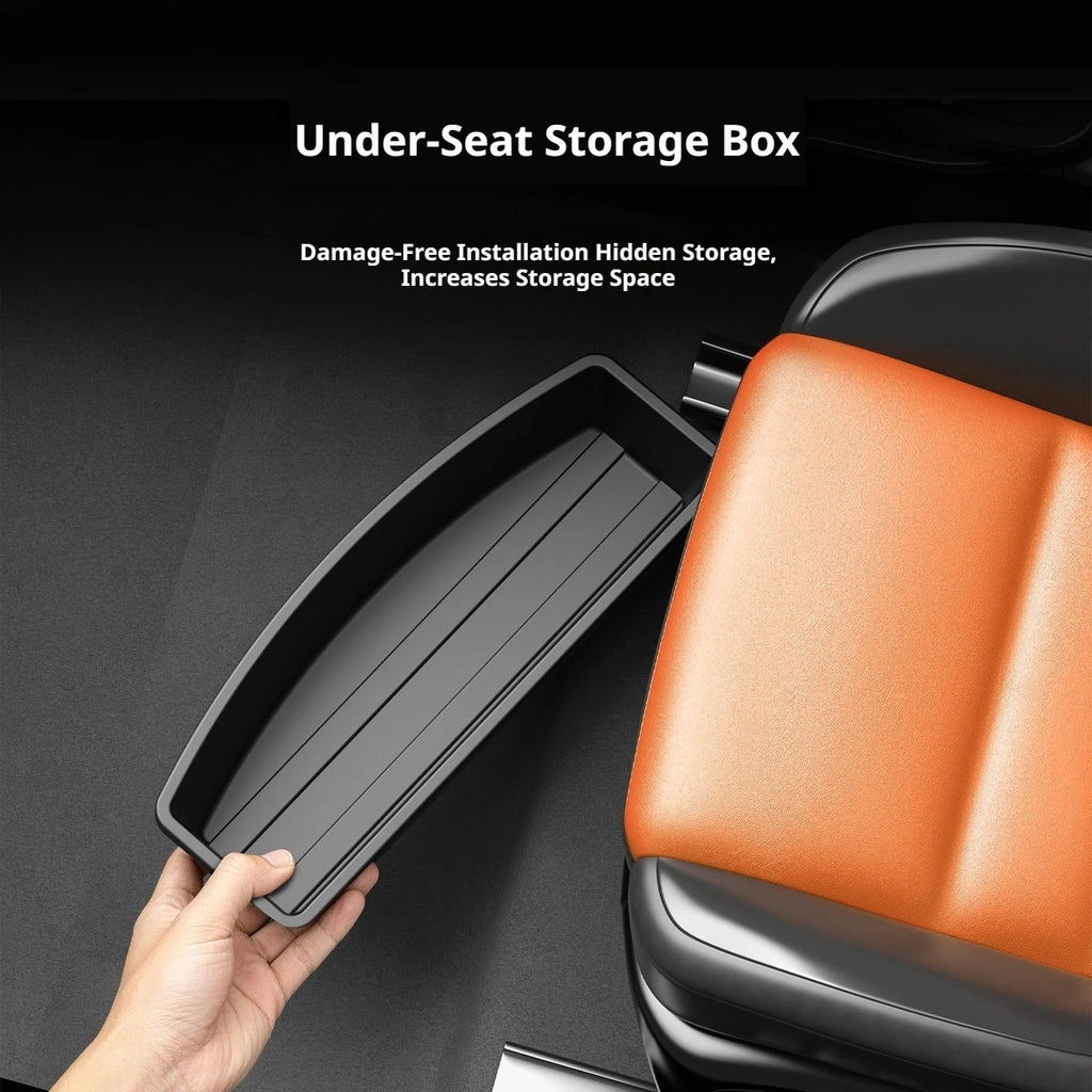 Under Seat Storage Box Universal Car Seat Bottom Organizer Box