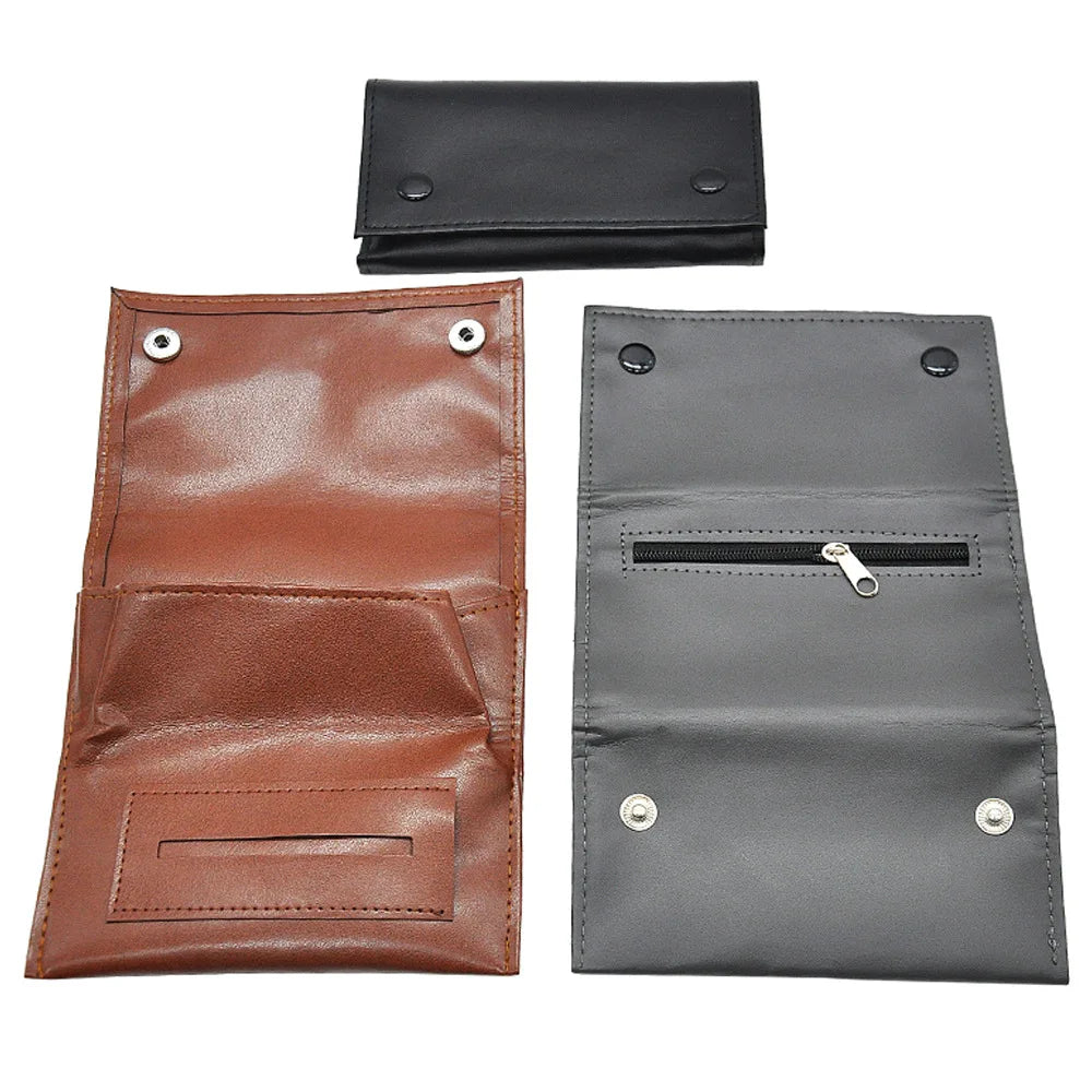 Portable PU Leather Pouch Storage Case – Compact Zip Bag