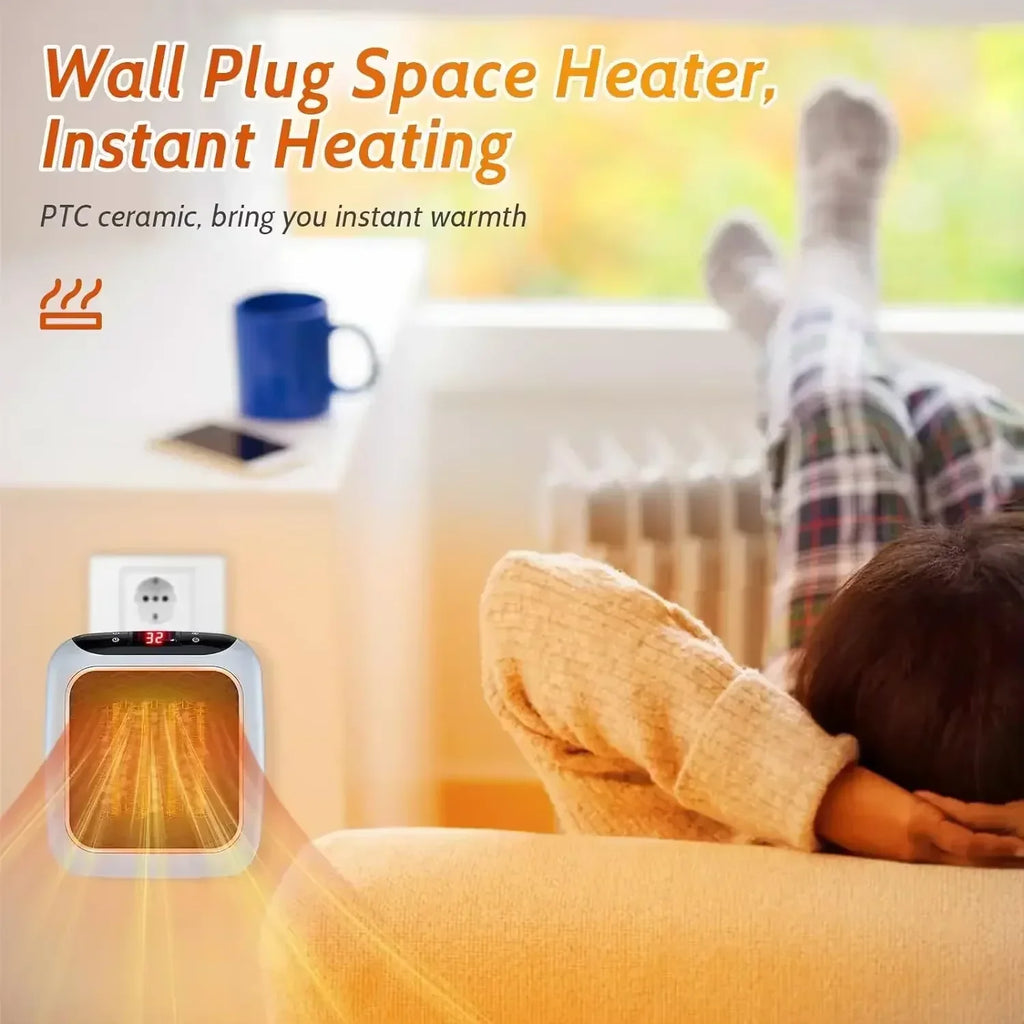 Wall Mounted Electric Heater 400W Mini Hot Air Blower Portable Small