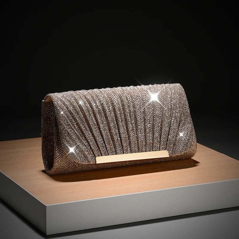 Luxury Wedding Envelop Clutch Bags Fashionable Chic Shiny Evening Bag