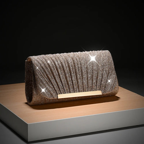 Luxury Wedding Envelop Clutch Bags Fashionable Chic Shiny Evening Bag