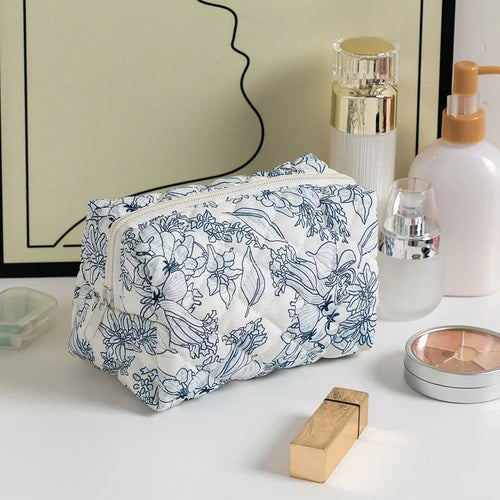 Floral Printed Lipstick Storage Makeup Bag Women's Cosmetic Bag Beauty