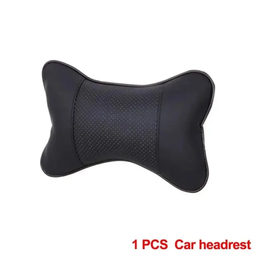 Car Neck Pillows Both Side Pu Leather 1pcs Pack Headrest For Head support