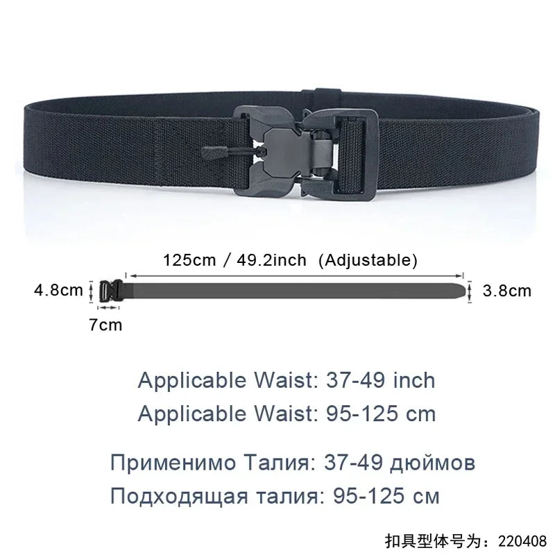 Belt Magnetic Buckle Quick Release Tactical Elastic Belt Casual