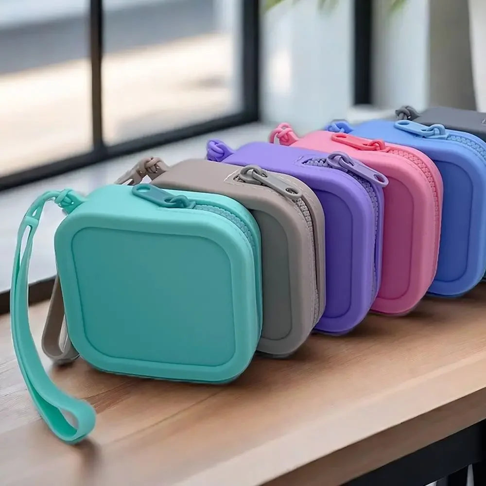 Vintage Silicone Organizer Wallet Coin Purse Waterproof Zipper