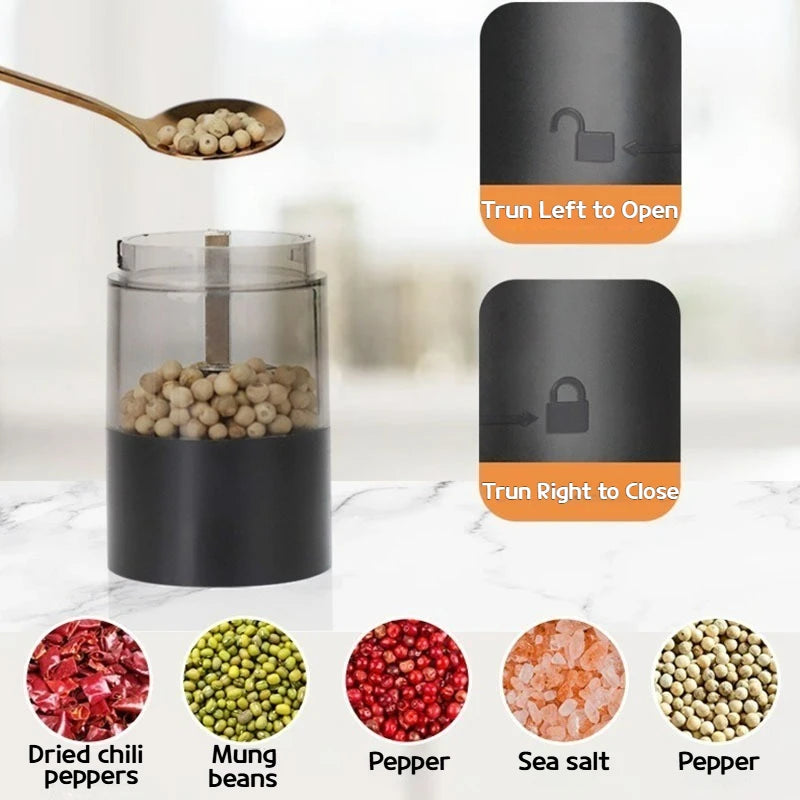 USB Rechargeable Electric Salt and Pepper Grinder