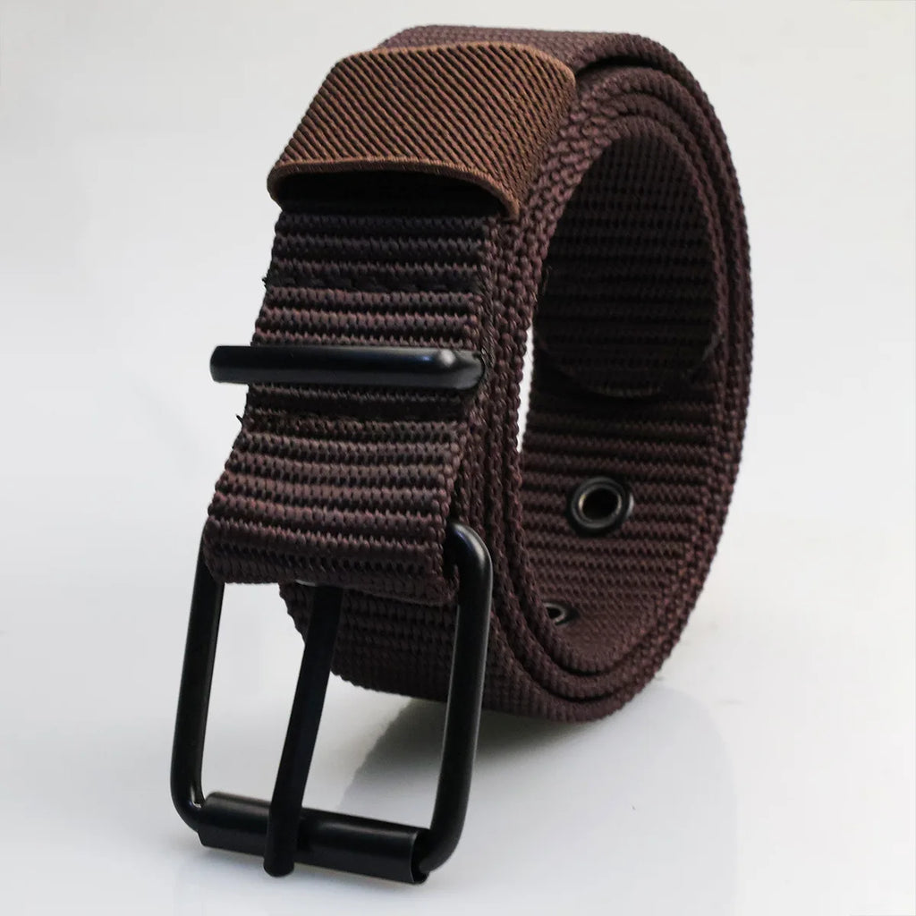 New Porous Pin Buckle Canvas Belts Men's Fashion Versatile Belt