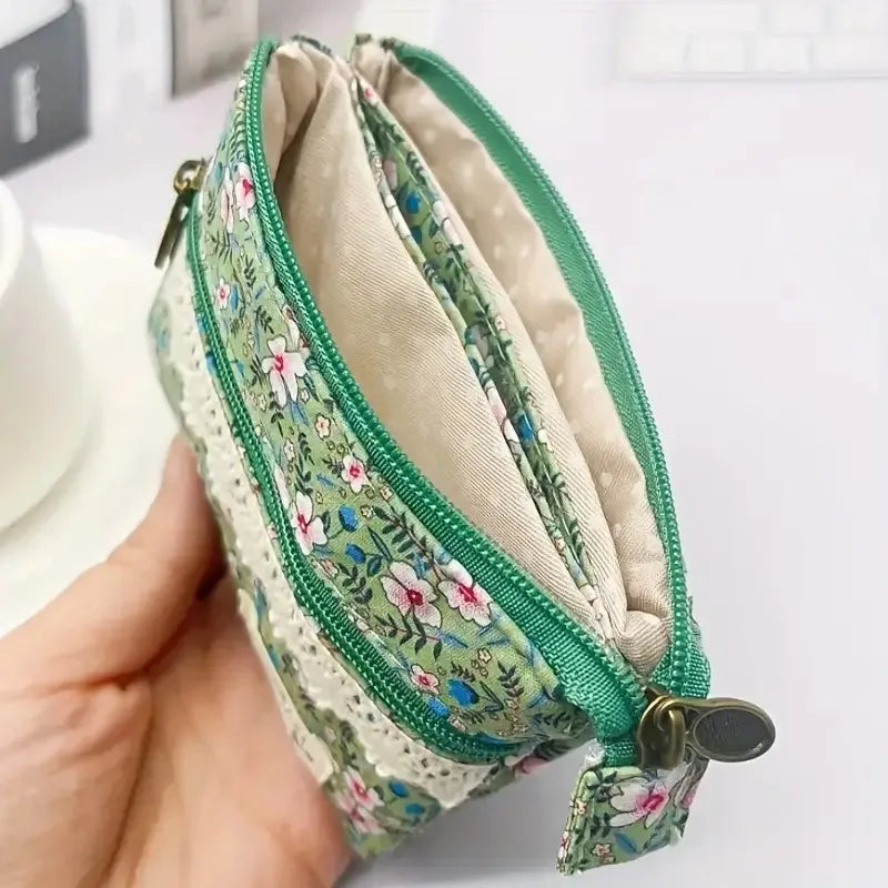 Fashion Fresh Floral Coin Bag Multifunctional Cards Holder Prints