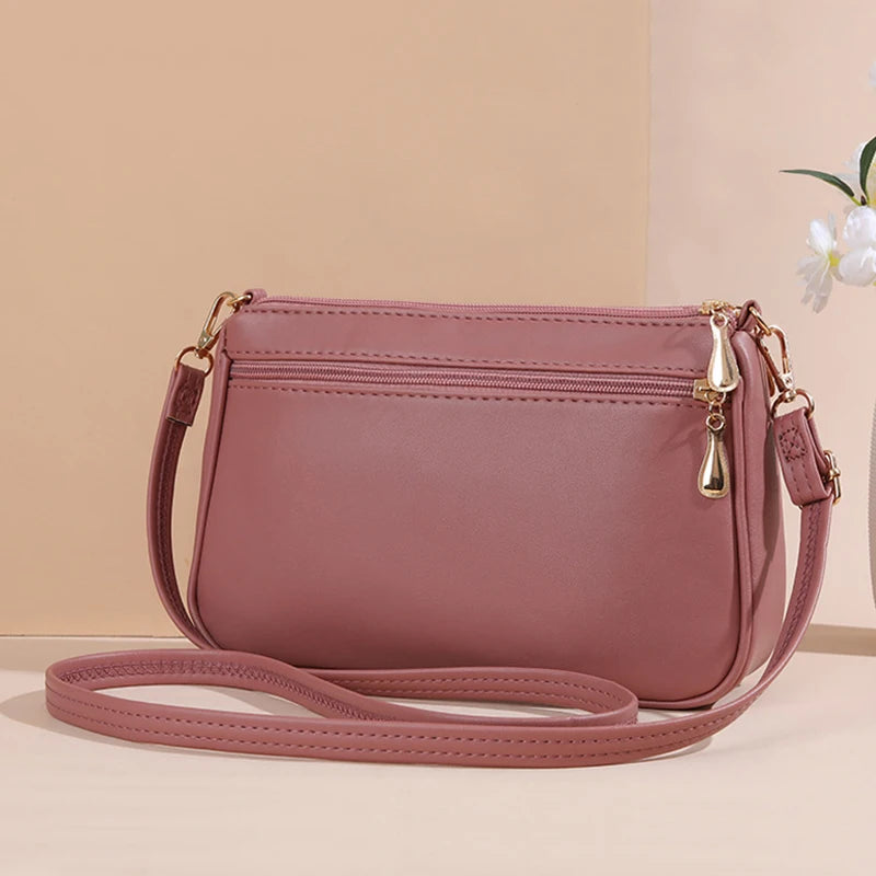 PU Leather Crossbody Bags Zipper New Fashion Shoulder Bag for Women