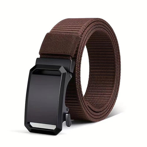 New Automatic Buckle Belt, Canvas Tactical Workwear Casual Outdoor