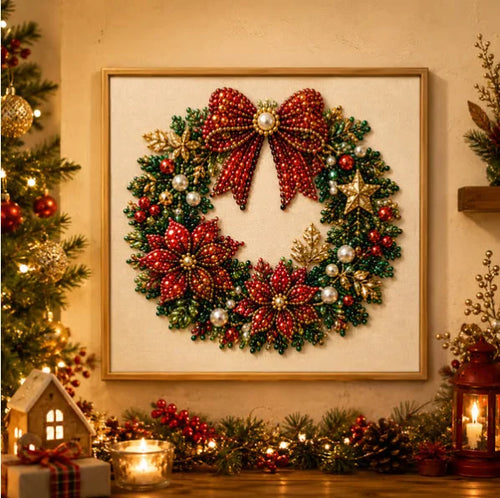 Santa Claus Pearl Diamond Painting Art Kit DIY Hand Painting Christmas