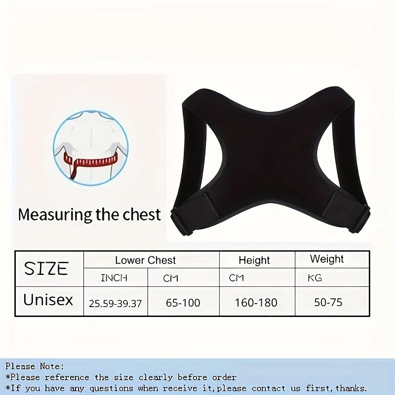 Adjustable Posture Corrector Back Support Belt- Breathable, Non-Slip,