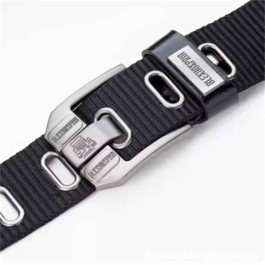 Men Pin Buckle Belt Canvas Belt Men'Fashion Nylon Belt, Jeans Belt,