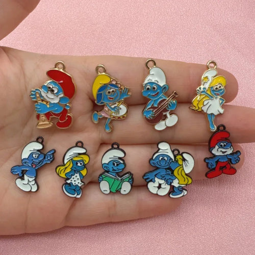 10pcs Cartoon Anime DIY Jewelry Accessories Alloy Drip Oil Pendant