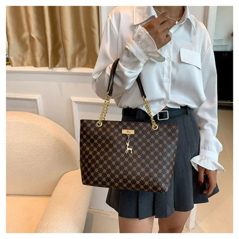 Women Luxury Design Tote Bag Large Capacity Handbag Printing Shoulder