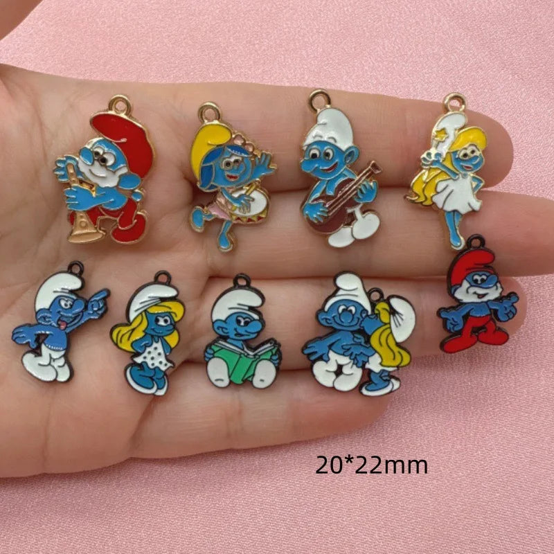10pcs Cartoon Anime DIY Jewelry Accessories Alloy Drip Oil Pendant