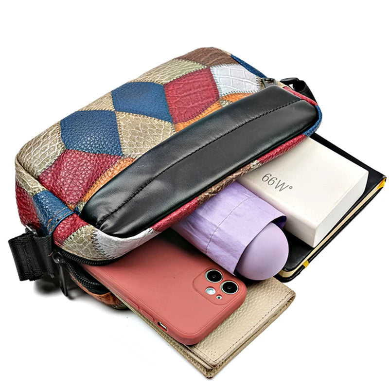 Casual Business Shoulder Bag for Men Pu Leather Messenger Bag Wide