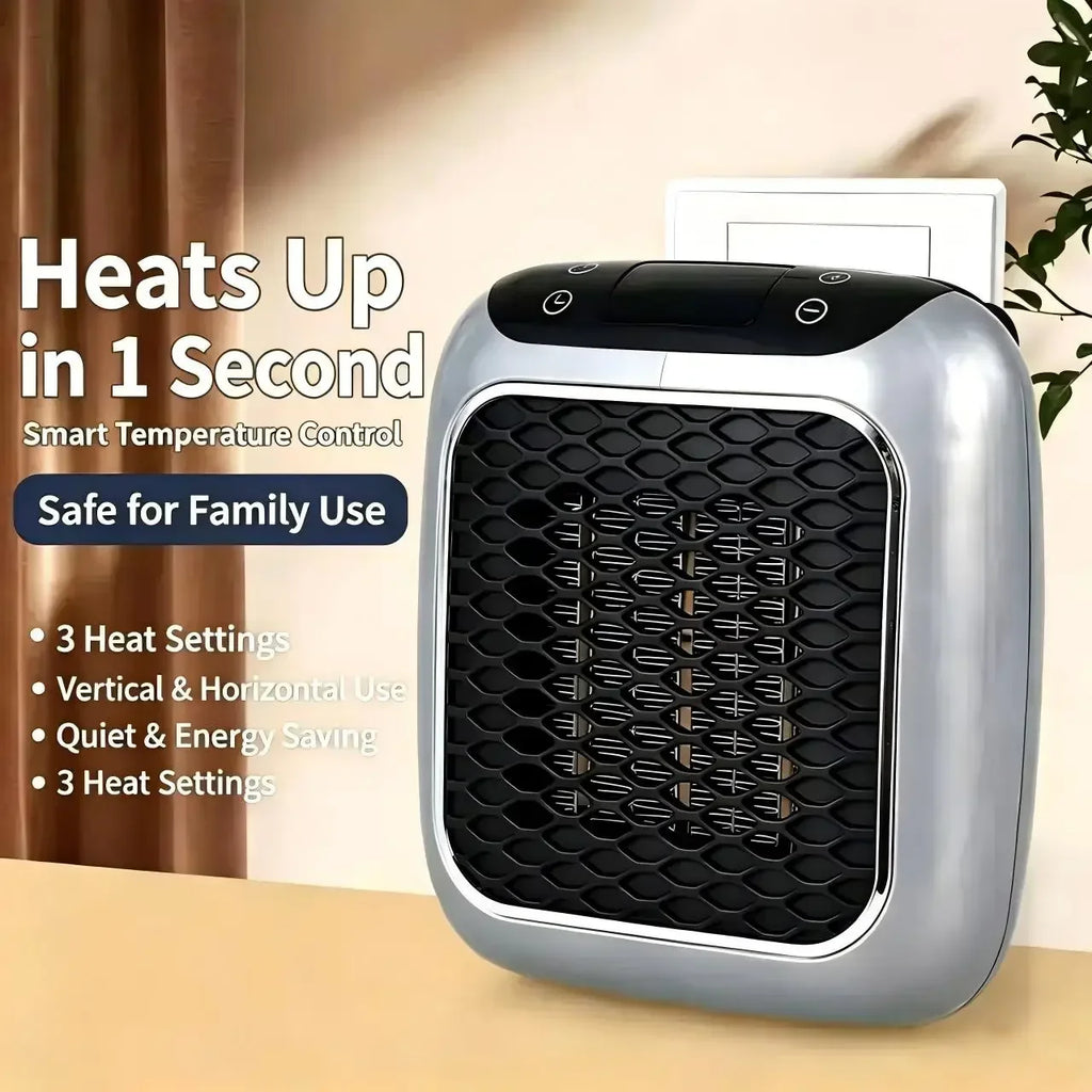 Portable Electric Heater Wall Outlet Small Space Heater with