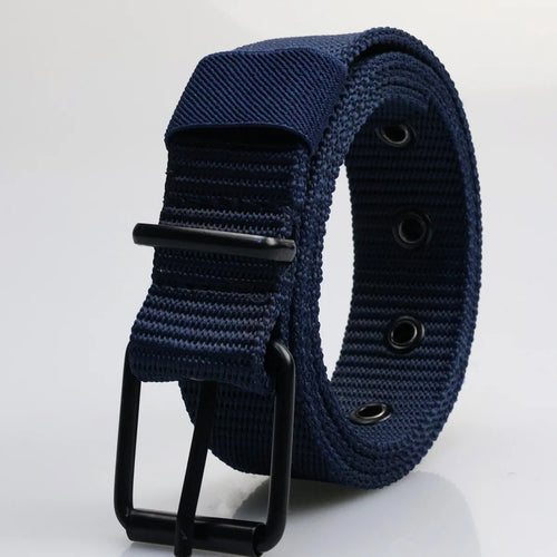 New Porous Pin Buckle Canvas Belts Men's Fashion Versatile Belt